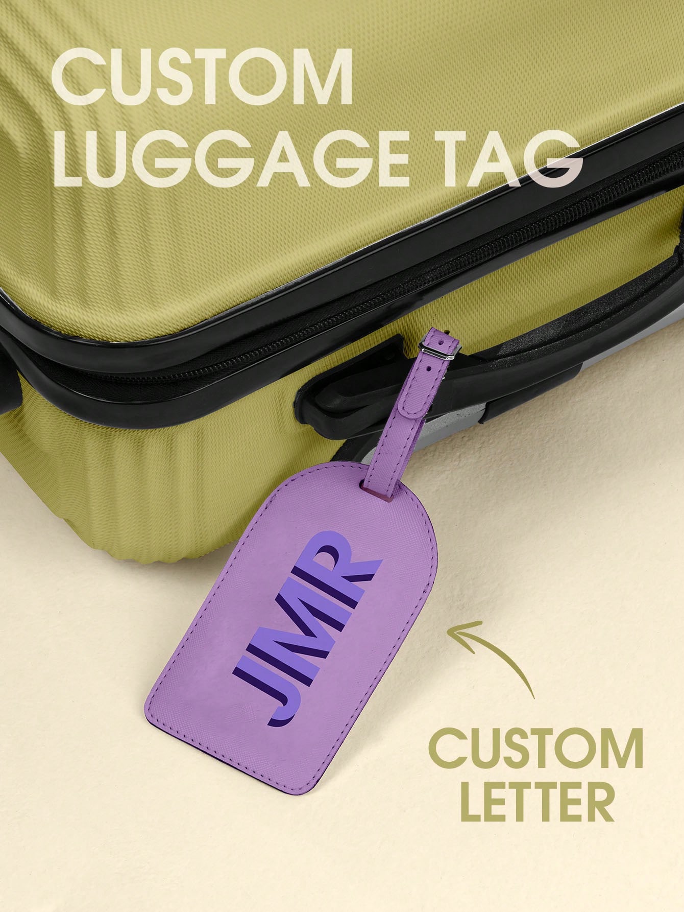 Travel Packing Cube - Etichetta per Bagagli Personalizzata con Iniziale,