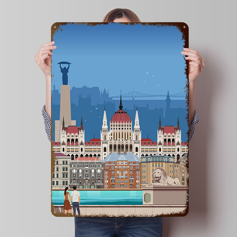 Travel Accessories For Europe - Poster in Latta con Stampa di