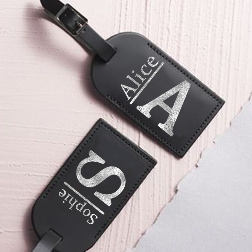Travel Packing Cube - Lettera personalizzata con nome Monogramma Etichetta