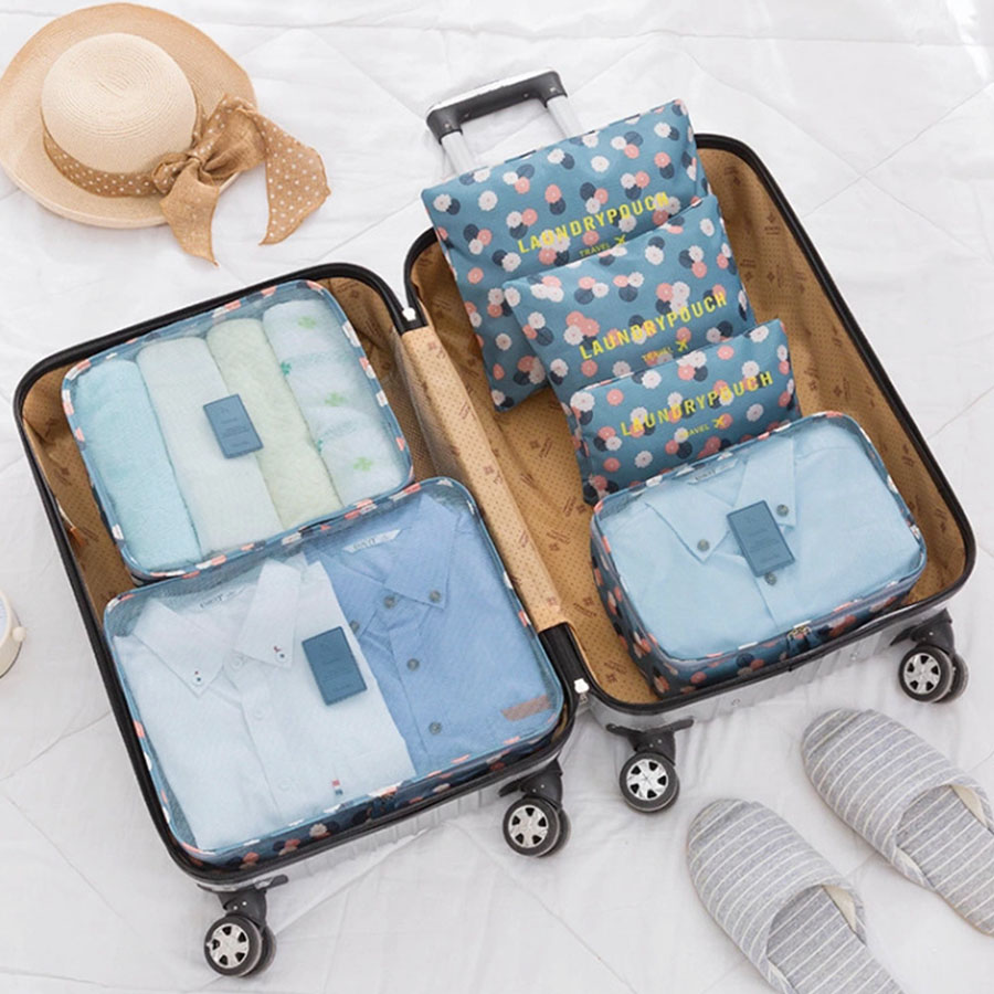 Travel Packing Cube - 6 sacchetti portaoggetti per organizer da