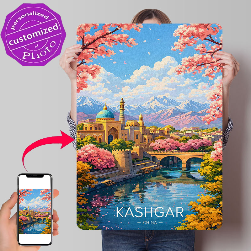 Travel Accessories For Europe - Poster 3D con Texture Stampata di