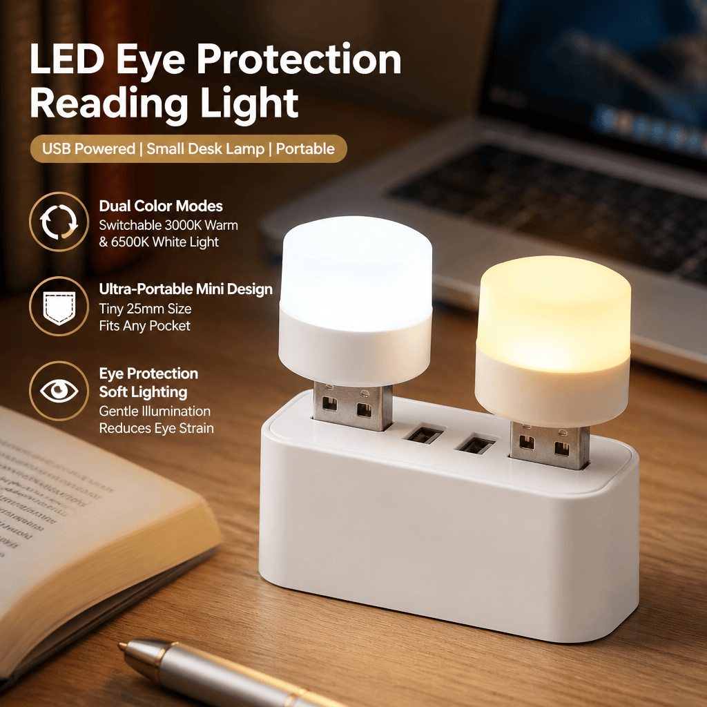 Travel Reading Accessories - Lampada da lettura portatile a LED