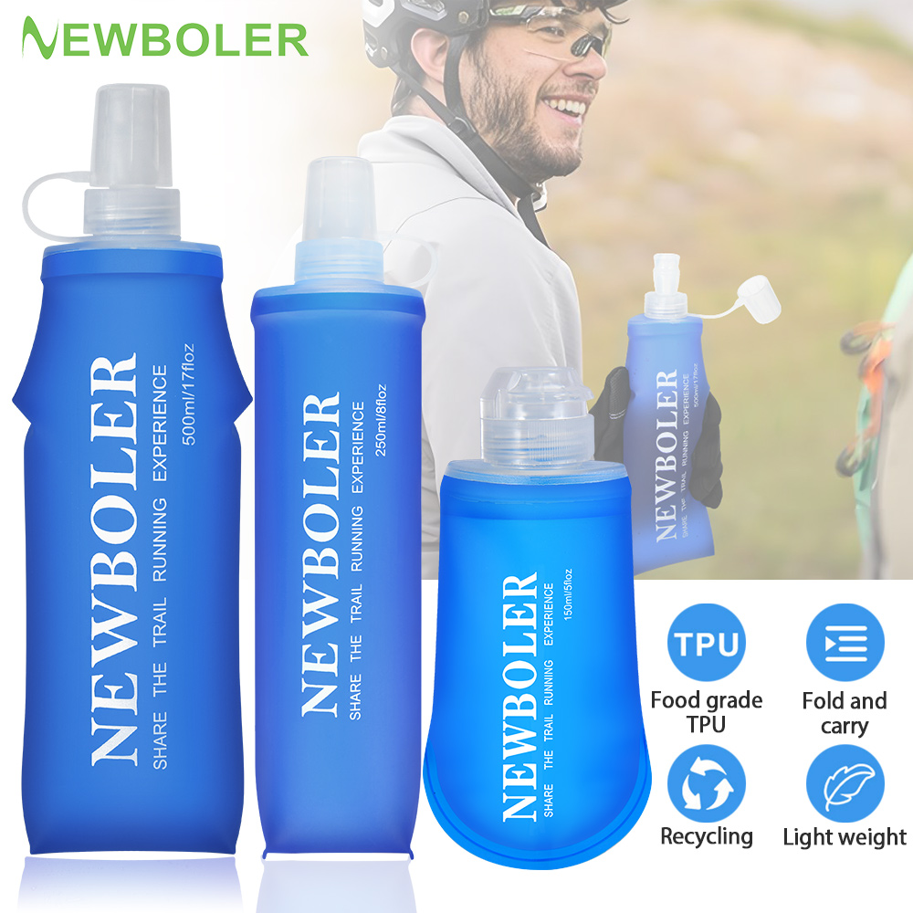 Water Bottle Collapsible - NEWBOLER 150ml 250ml 500ml Bottiglia d'acqua