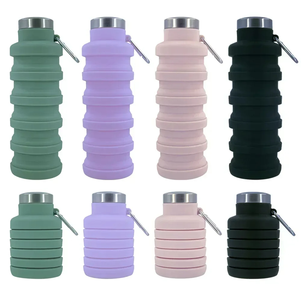 Water Bottle Collapsible - Bottiglia d'acqua pieghevole, bottiglie pieghevoli riutilizzabili