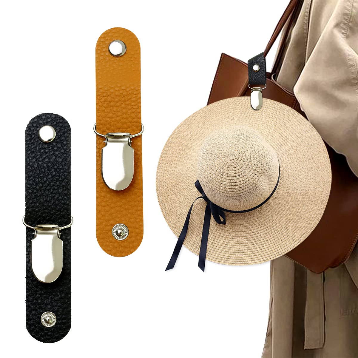 Travel Accessories Bag For Men - Clip per Cappello in Pelle PU