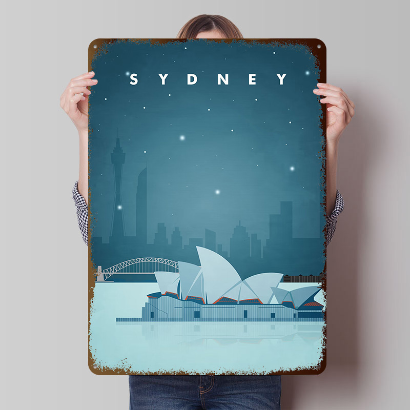 Travel Accessories For Europe - Poster di Sydney Personalizzato, Insegne in