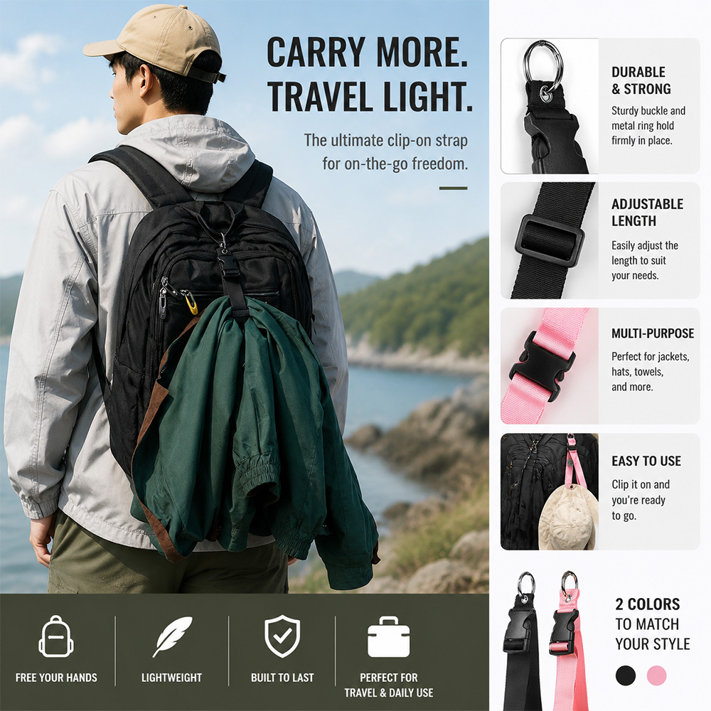 Travel Accessories Bag For Men - Cinghia per bagagli antifurto portatile Fibbia