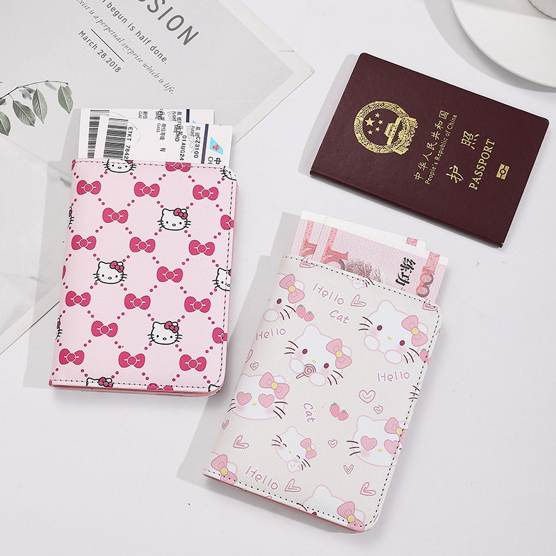 Travel Accessories On Plane - Custodia per passaporto da donna Hello